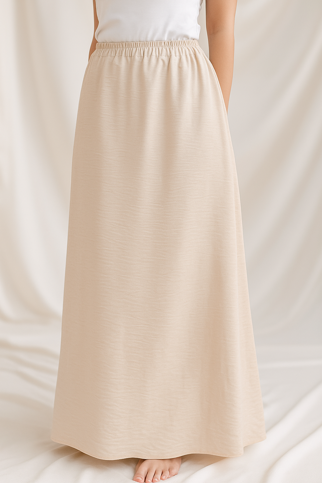 The Serene Bloom Midi Skirt - Effortless Elegance in Every Step