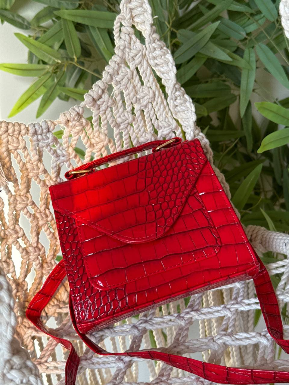 The Croc Charm Top-Handle Bag