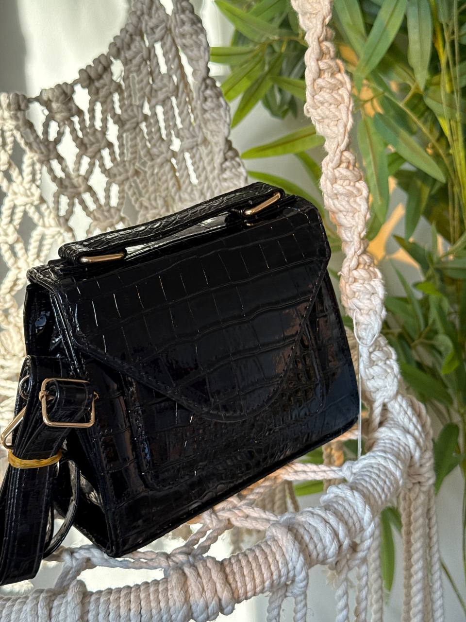 The Croc Charm Top-Handle Bag