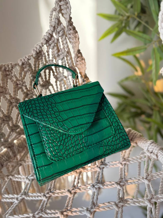 The Croc Charm Top-Handle Bag